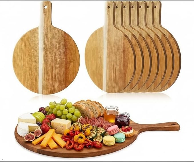 10-Pack Round Acacia Wood Cutting Boards Review